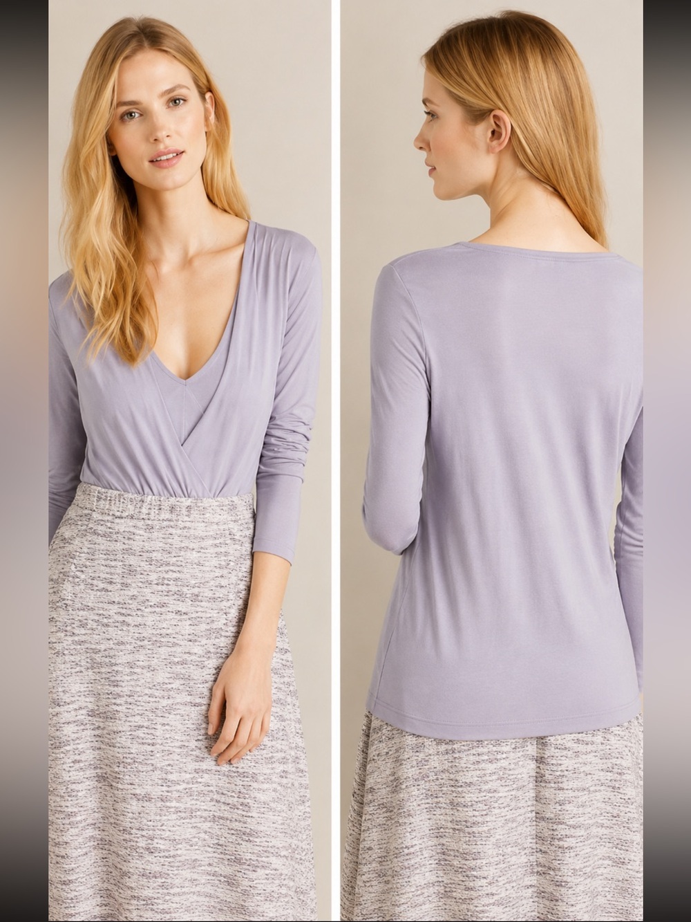 Anthropologie Akemi + Kin Cross Drape Front Ruch Side Long Sleeve